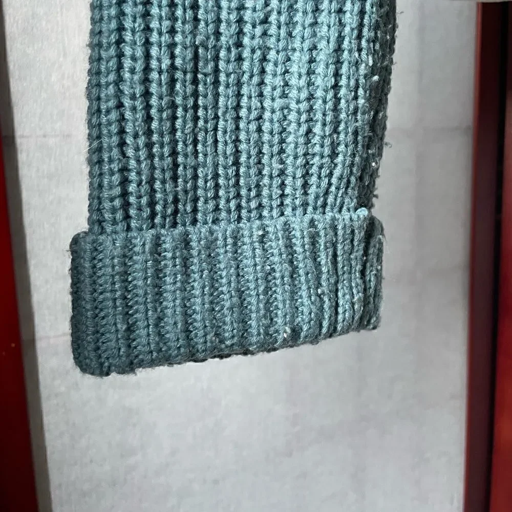 Atmosphere Blue Boat Neck Cable Knit Cropped Pullover Sweater (Size: 12)